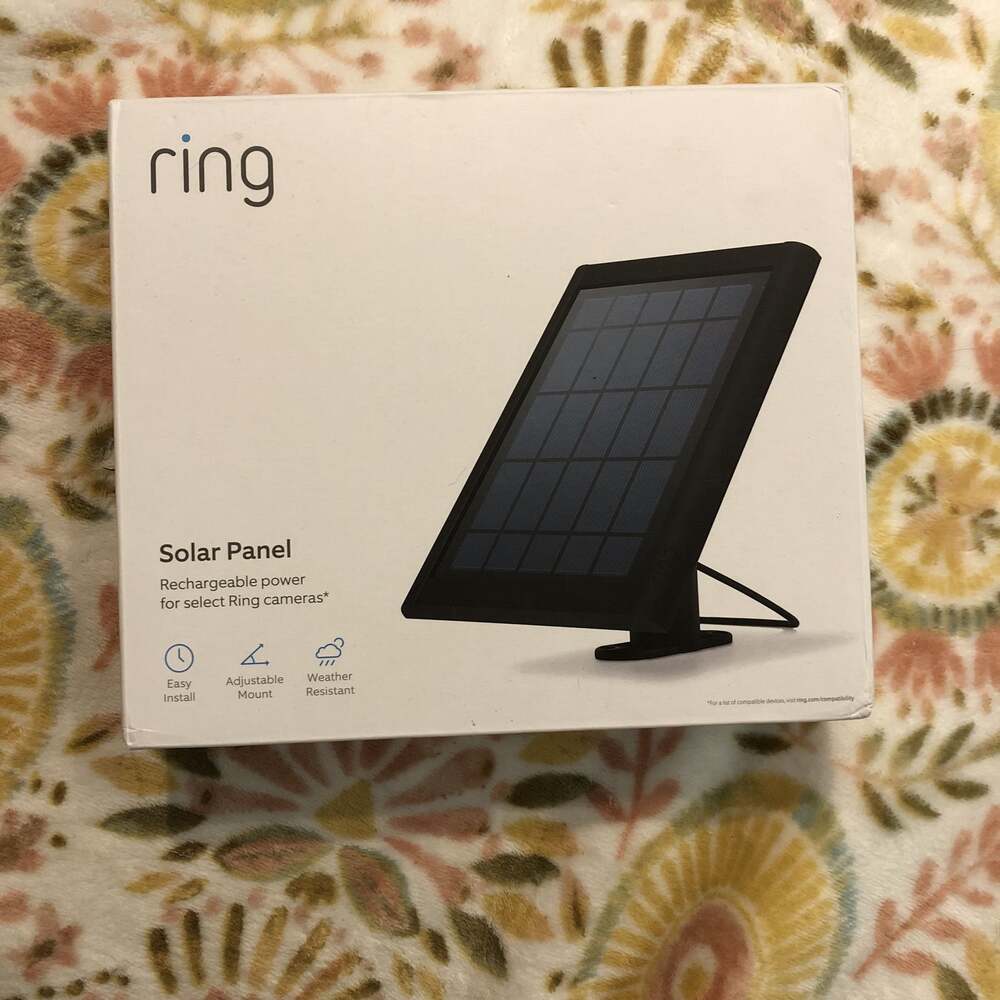 Ring Solar Panel for Security Cameras - Black, New